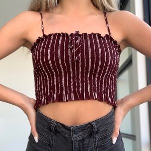 Maroon Stripped tie Tank ❥